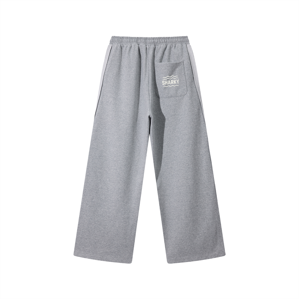 Contrast Tape Straight-Leg Sweatpants - SHARKY