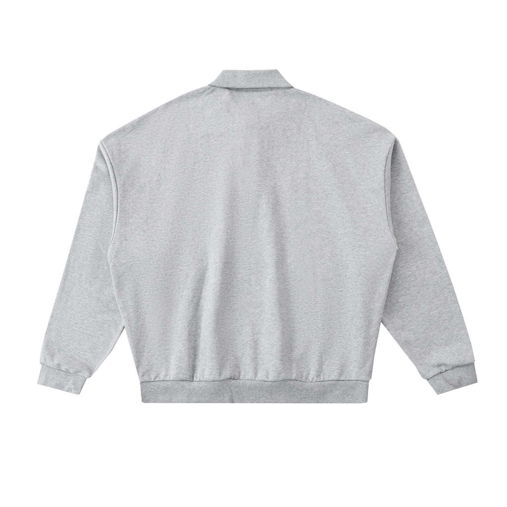 Men's Heavyweight Fleece Polo Sweatshirt - SHARKY