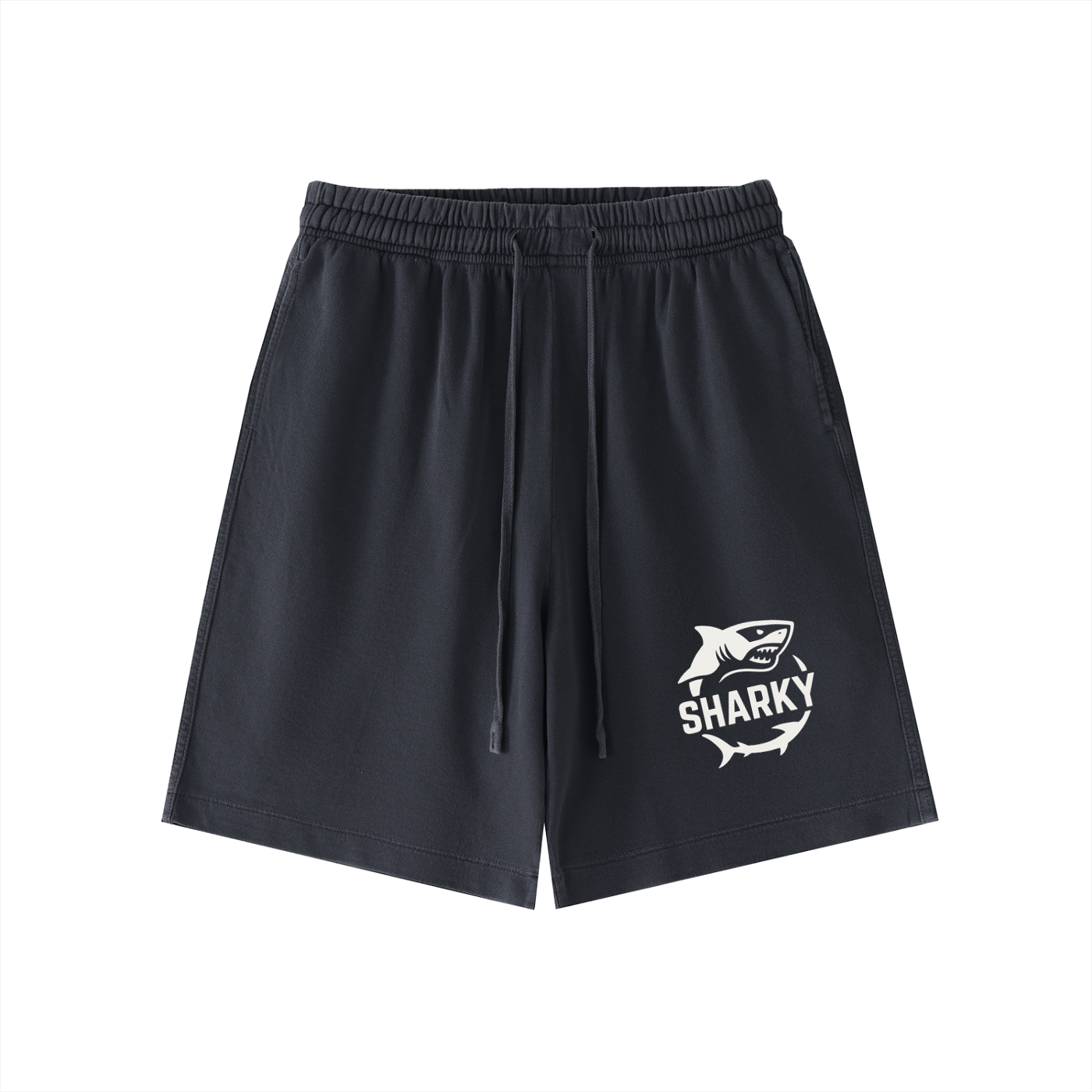 Vintage Wash Cotton Shorts - SHARKY
