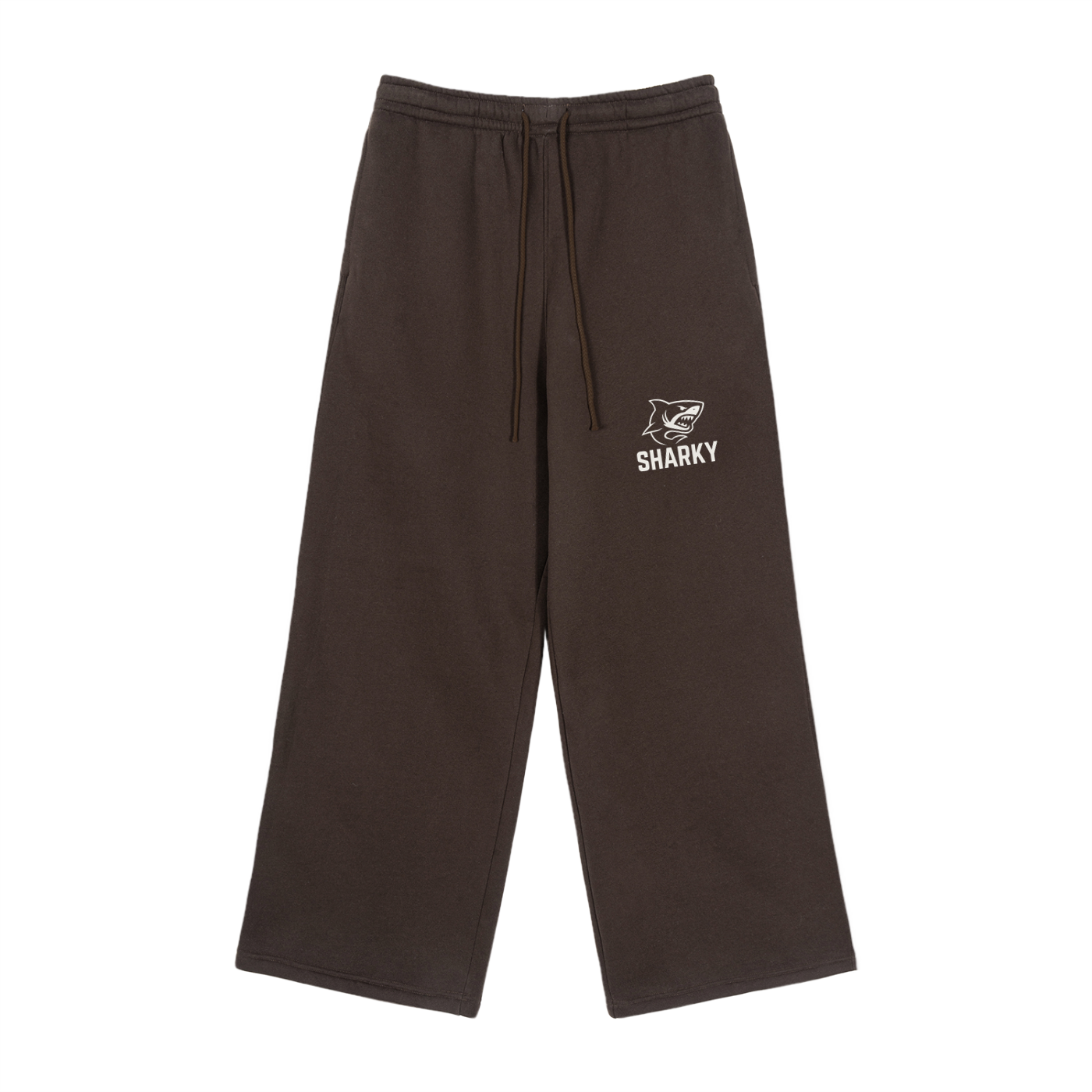 Fleece Drawstring Straight-Leg Sweatpants - SHARKY
