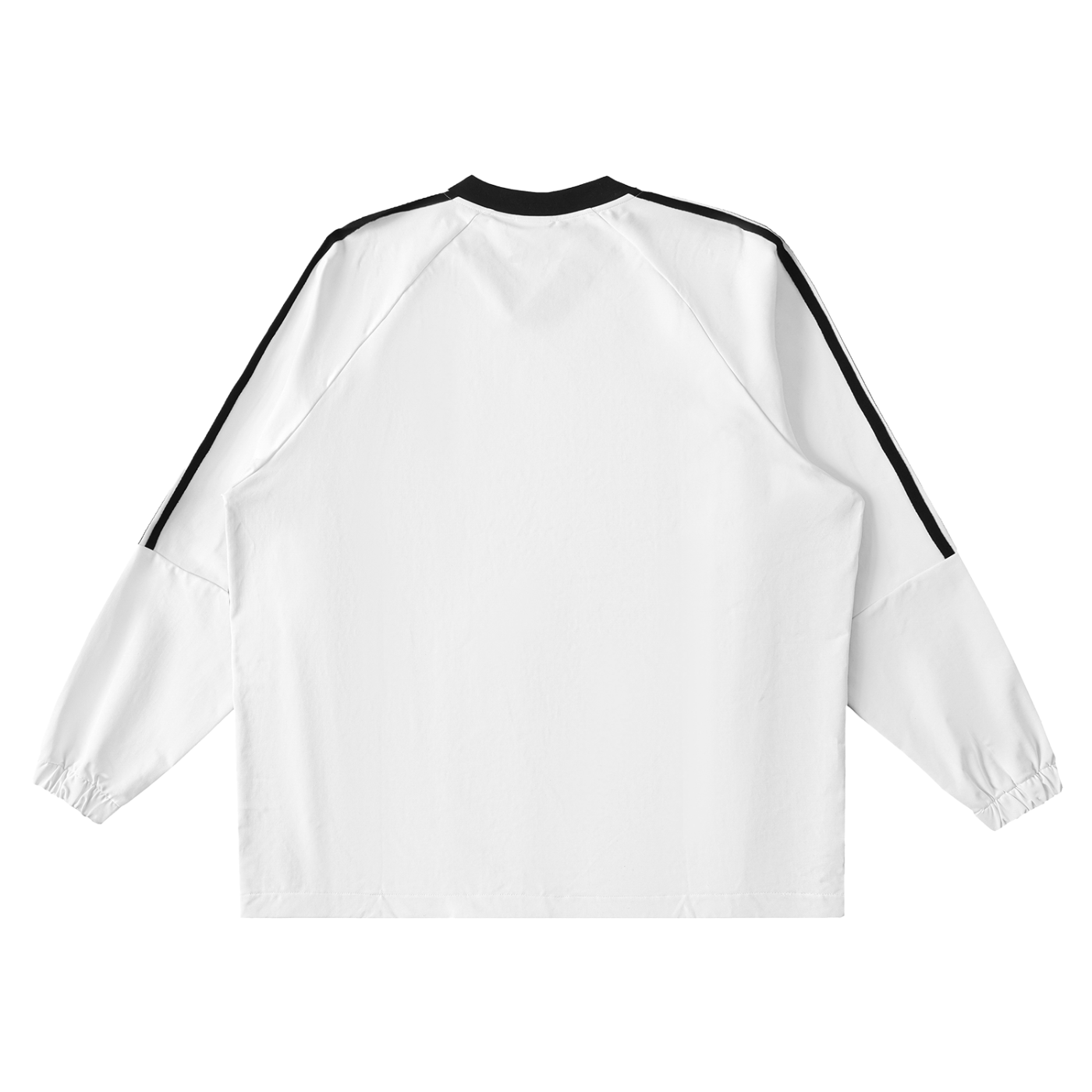 Color-Block V-Neck Long-Sleeve T-Shirt - SHARKY
