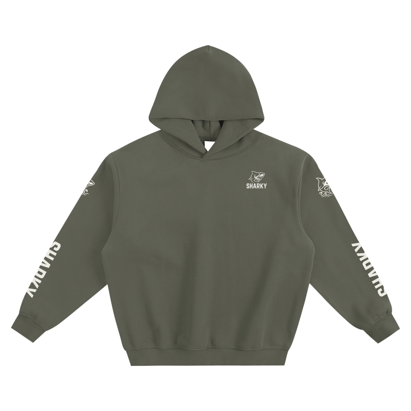 Fleeced Boxy Hoodie - SHARKY