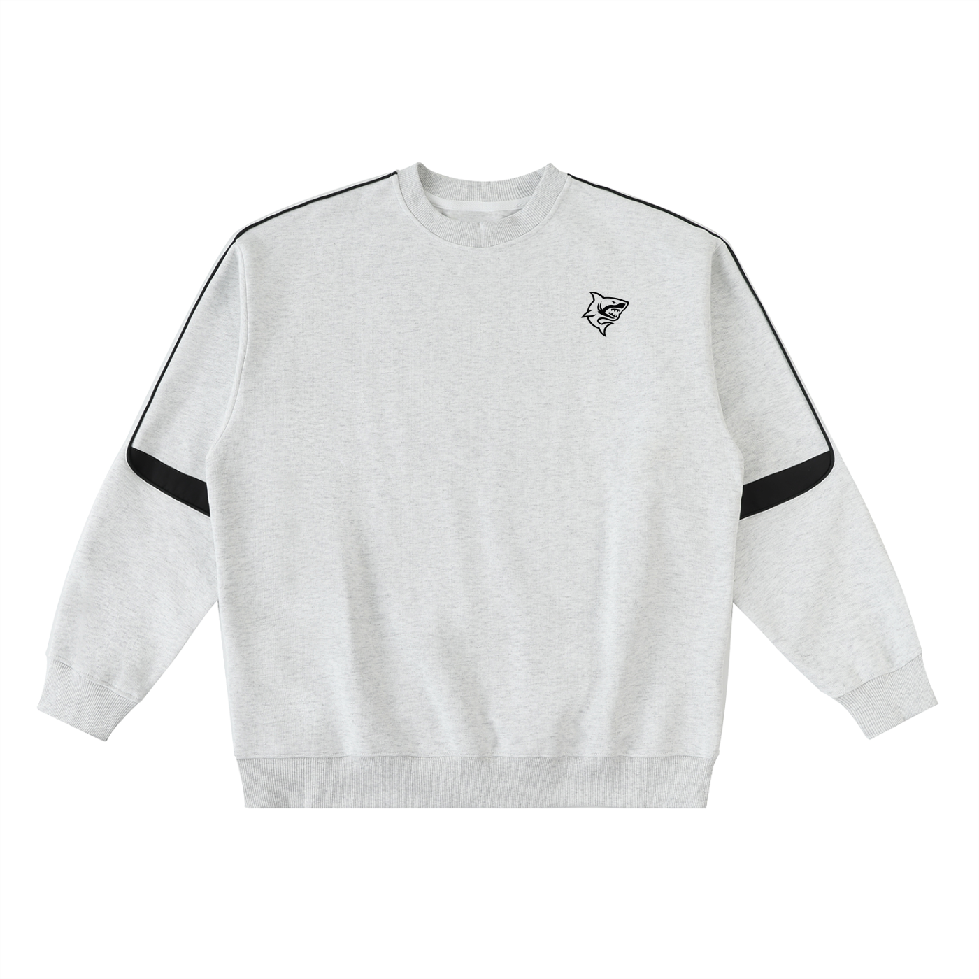Oversized Crewneck Taped Sweatshirt - SHARKY