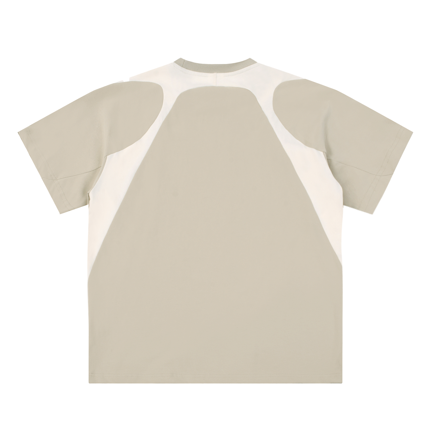 Contrast Panel Cotton T-Shirt - SHARKY