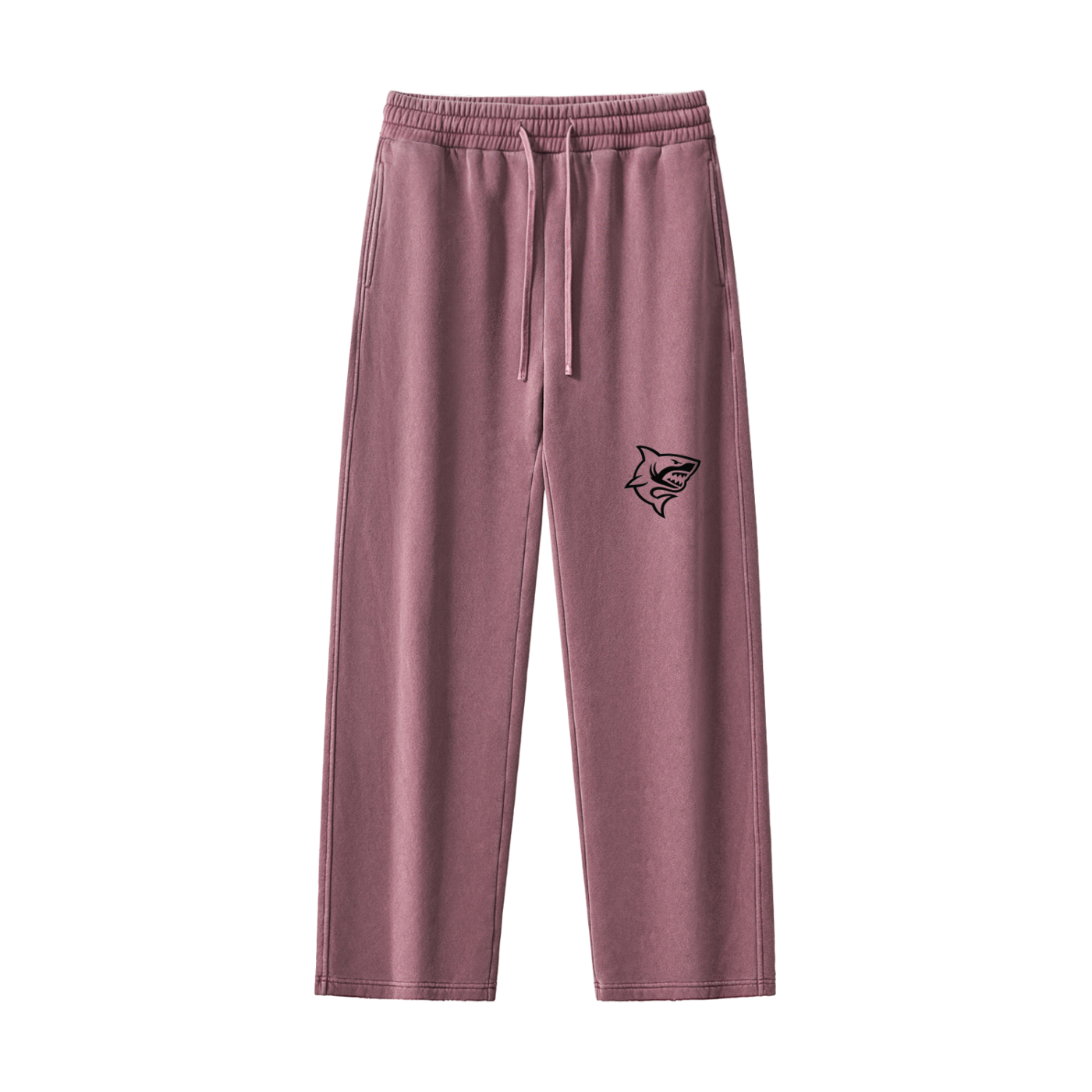 Frayed Enzyme Washed Fleece Sweatpants - SHARKY