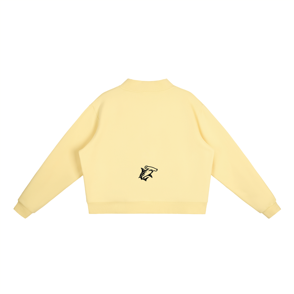 Essential Fleece Mid-Neck Crew Sweatshirt - SHARKY