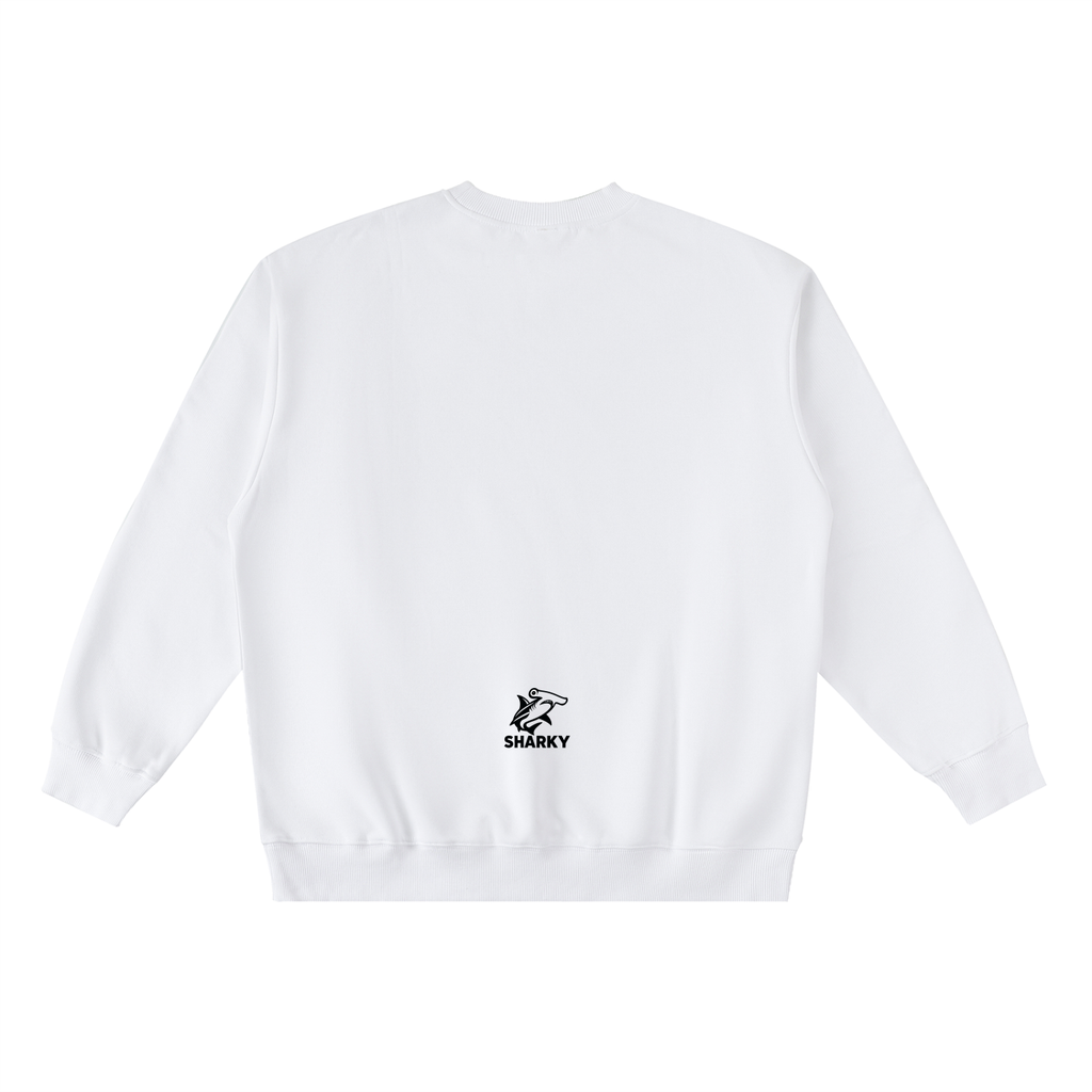 Oversized Crewneck Taped Sweatshirt - SHARKY