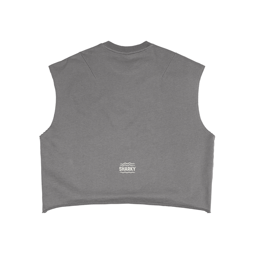French Terry Boxy Tank Top - SHARKY
