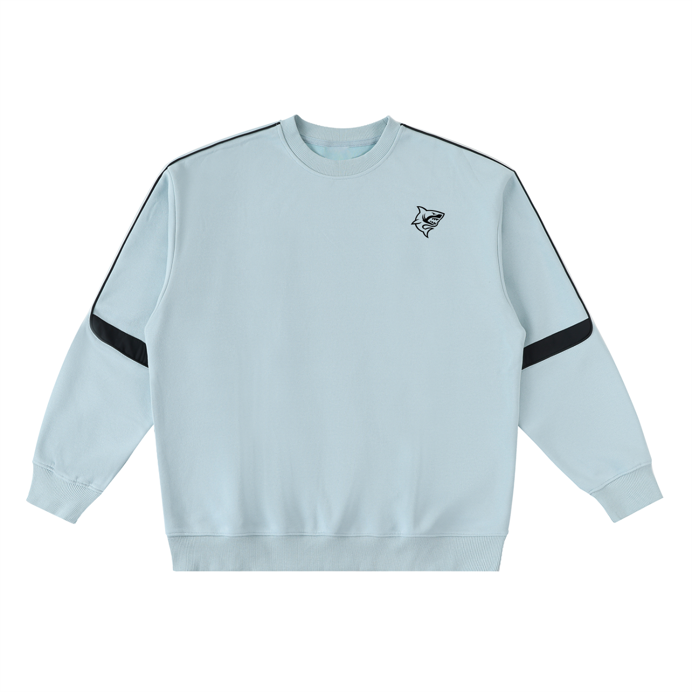 Oversized Crewneck Taped Sweatshirt - SHARKY