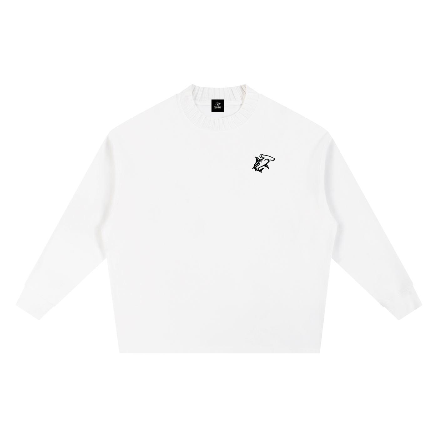 Knitted Round Neck Oversize Sweatshirt - SHARKY