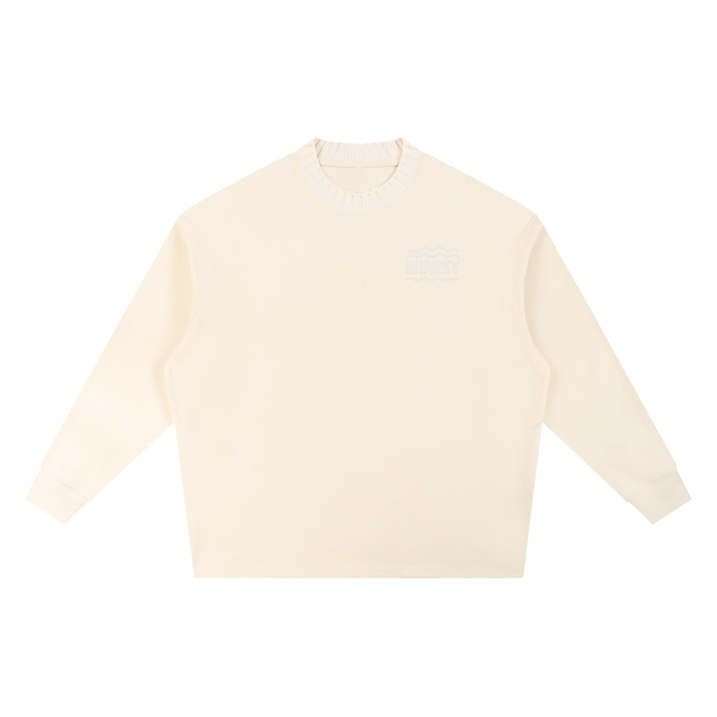 Knitted Round Neck Oversize Sweatshirt - SHARKY