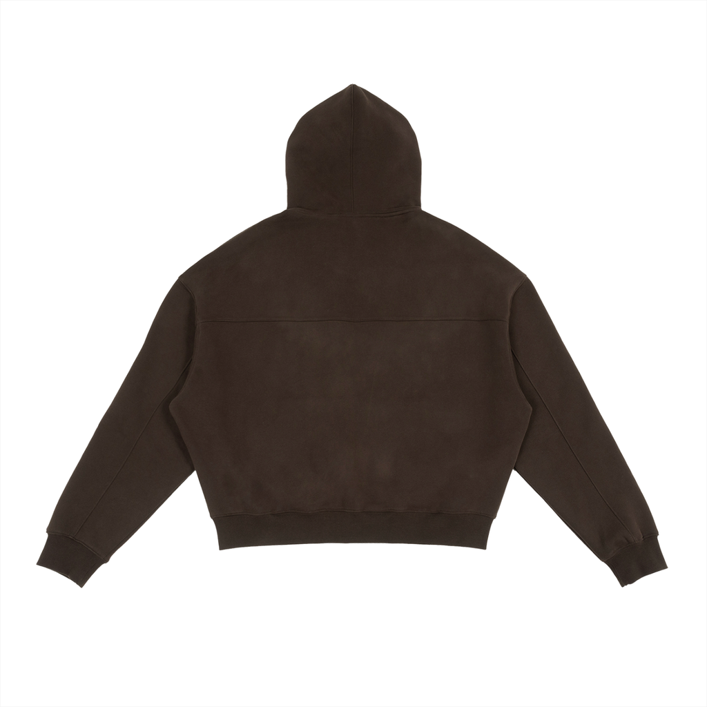 Fleece Zip-Up Boxy Hoodie - SHARKY