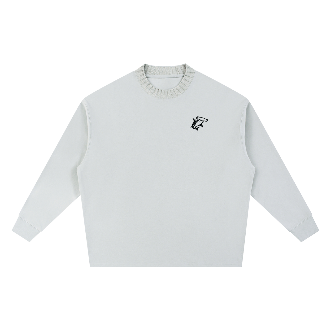 Knitted Round Neck Oversize Sweatshirt - SHARKY