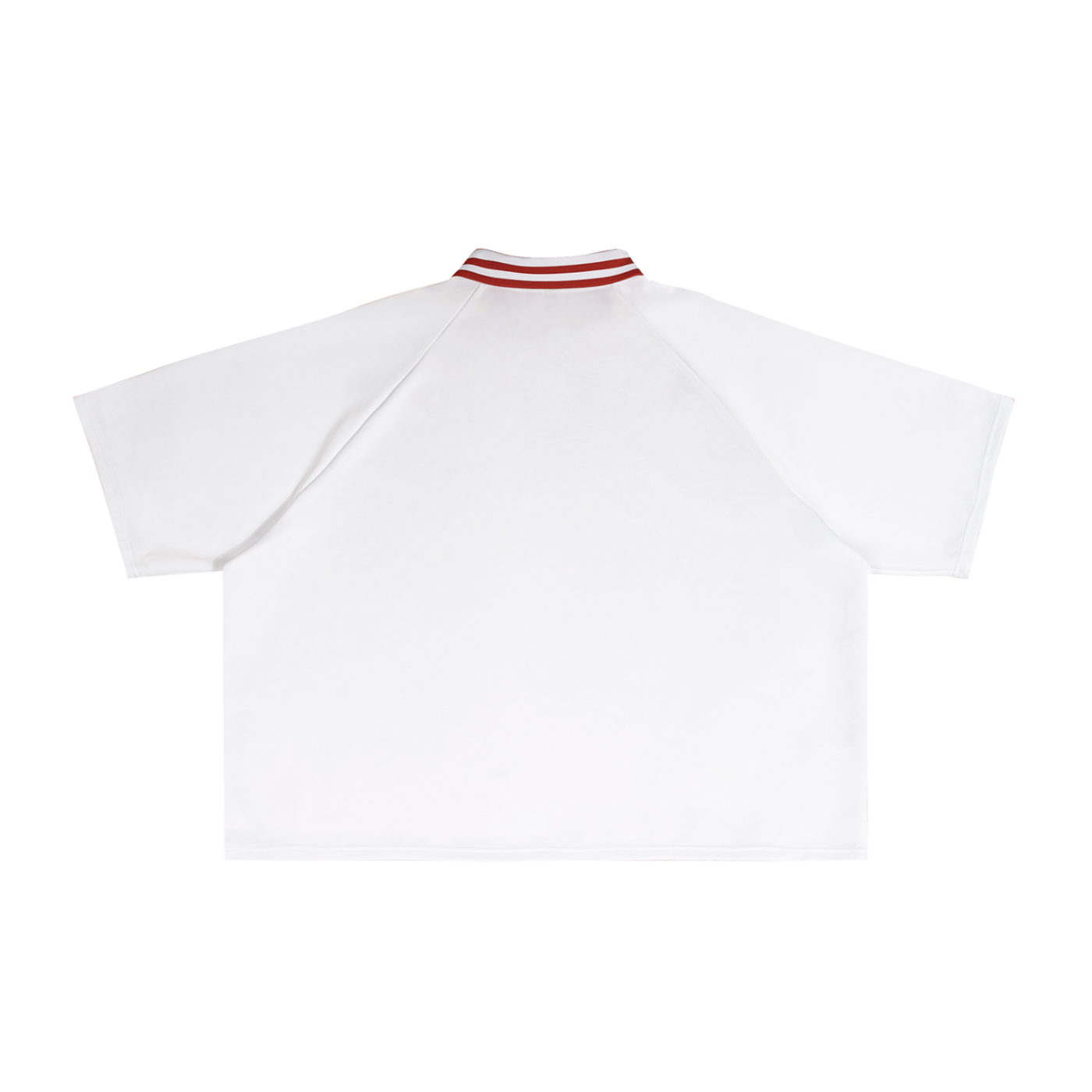 Contrast Lapel Collar Boxy T-Shirt - SHARKY