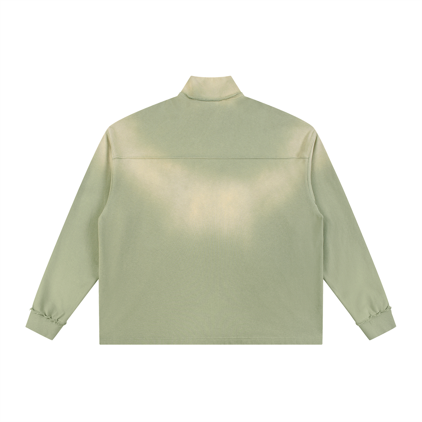 Sun Fade Raw Edge Quarter-Zip Sweatshirt - SHARKY