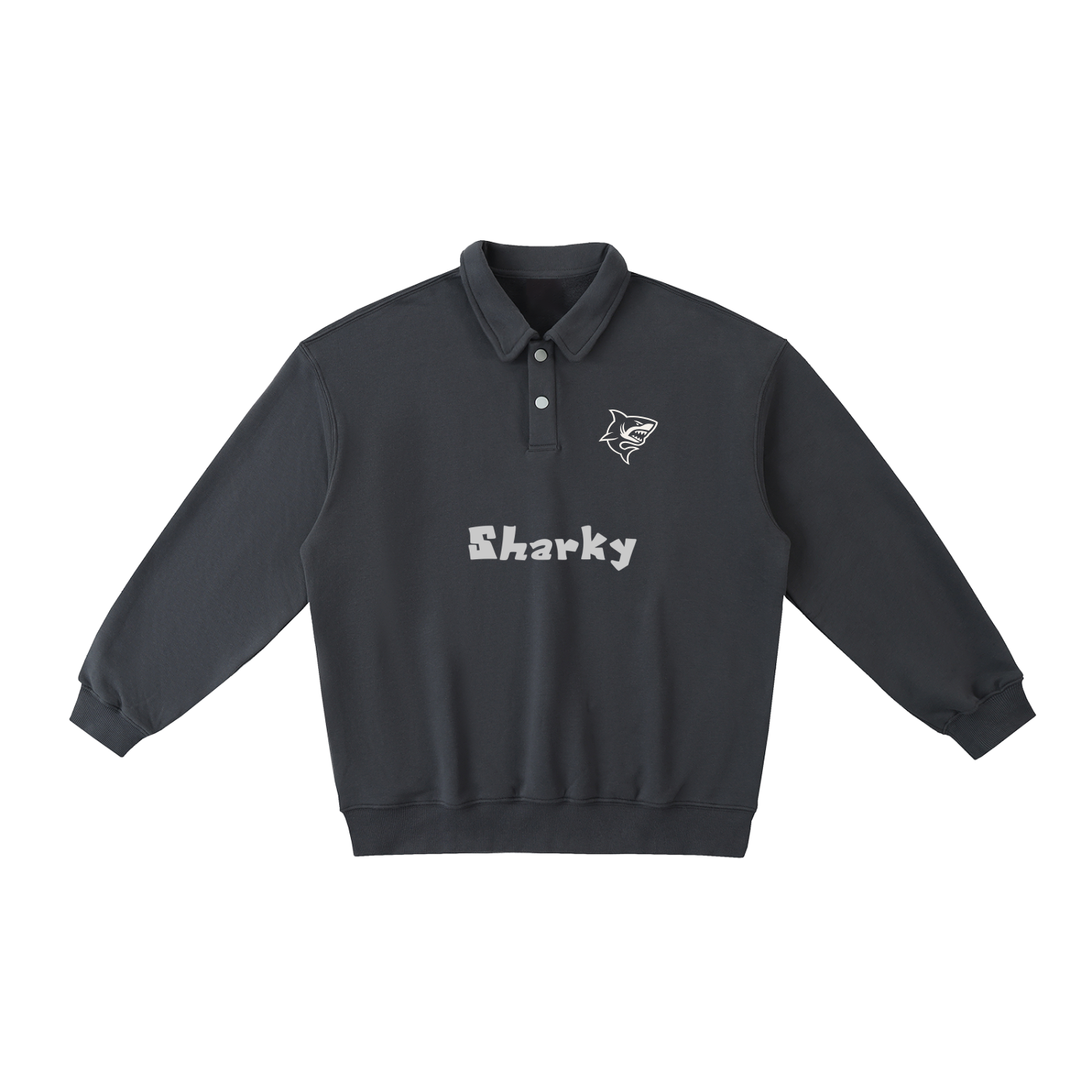 Heavyweight Polo-Collar Sweatshirt - SHARKY