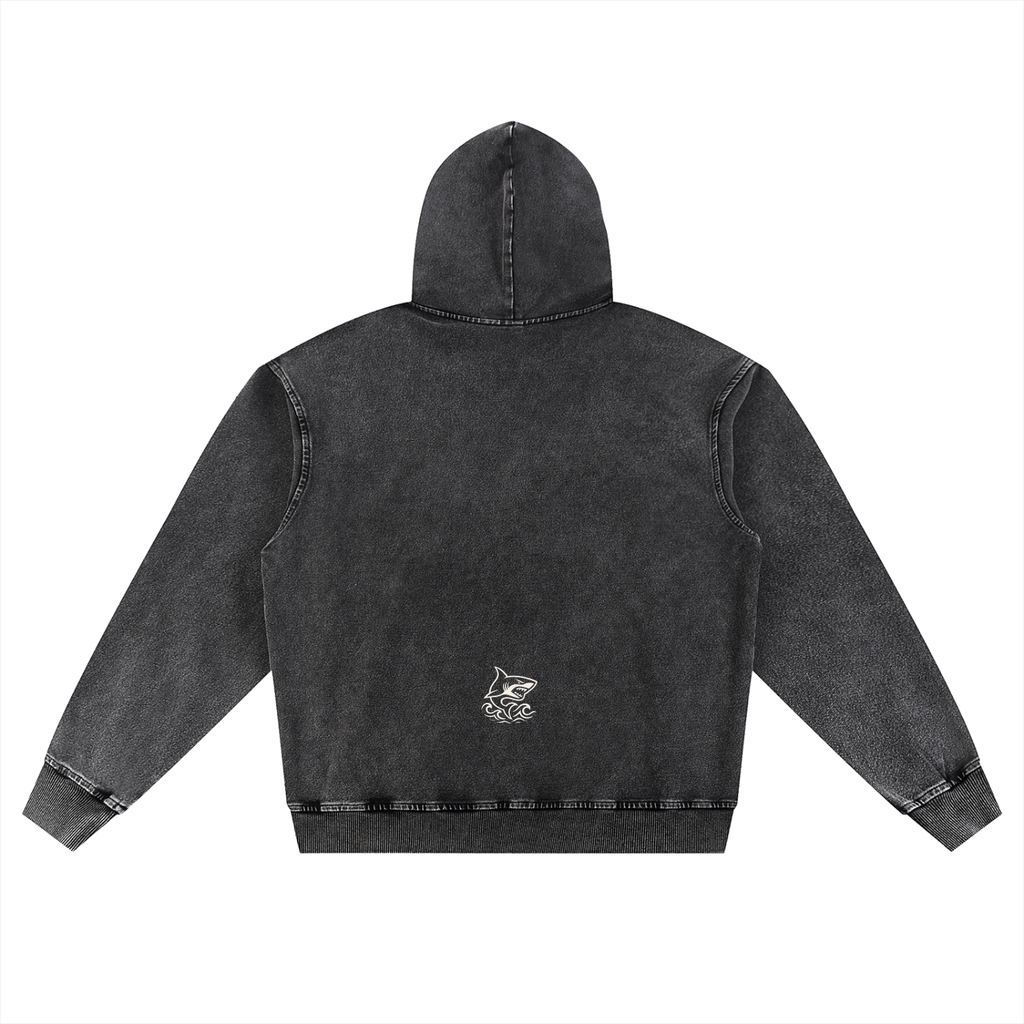 Snow Wash Oversized Hoodie - SHARKY
