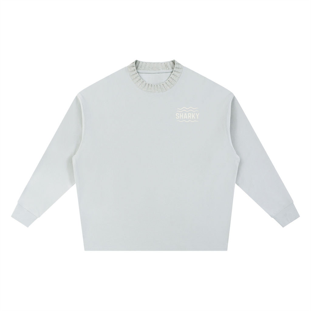Knitted Round Neck Oversize Sweatshirt - SHARKY