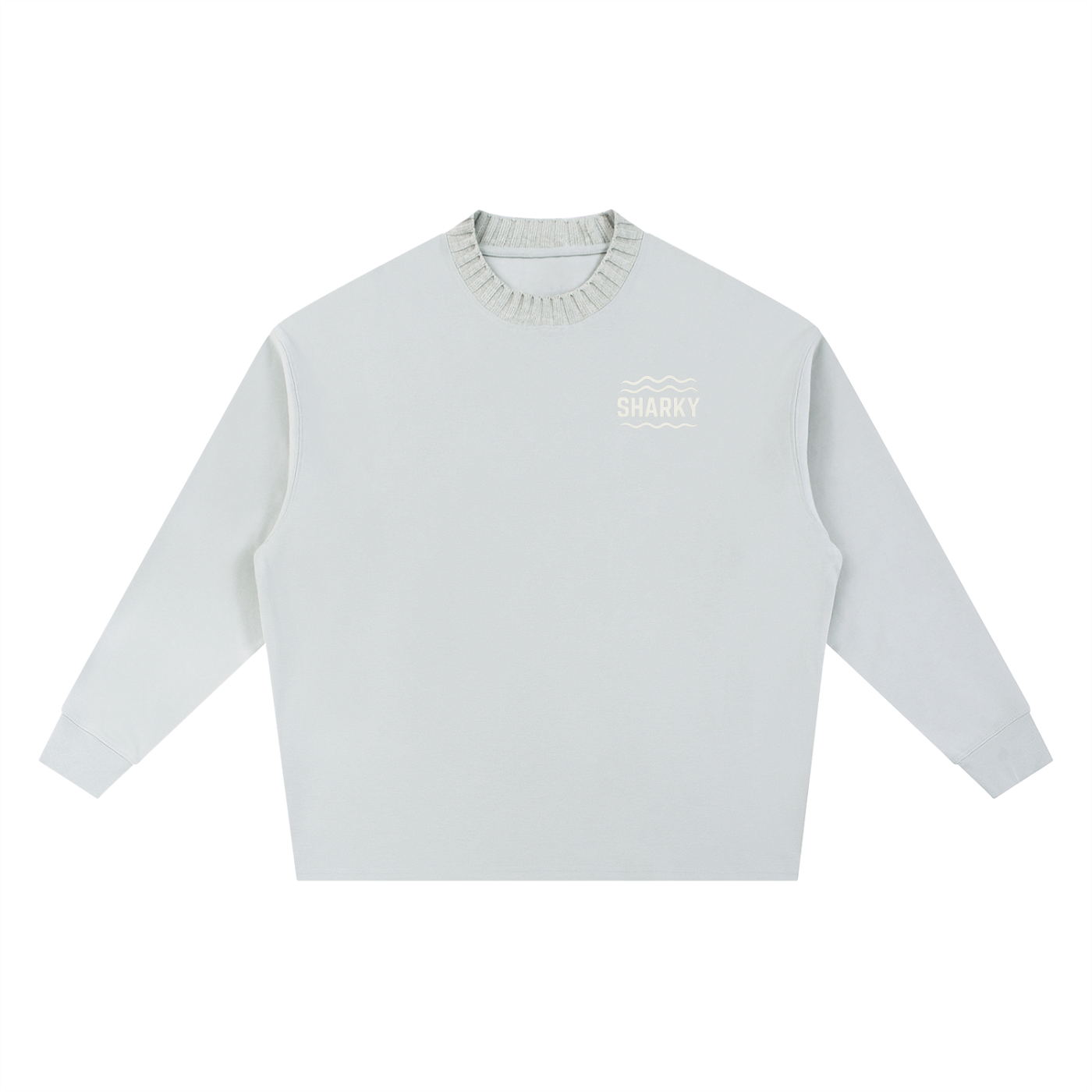 Knitted Round Neck Oversize Sweatshirt - SHARKY