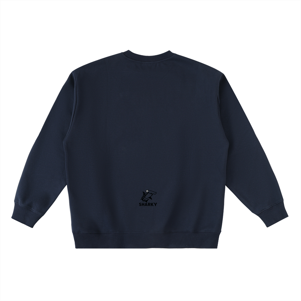 Oversized Crewneck Taped Sweatshirt - SHARKY