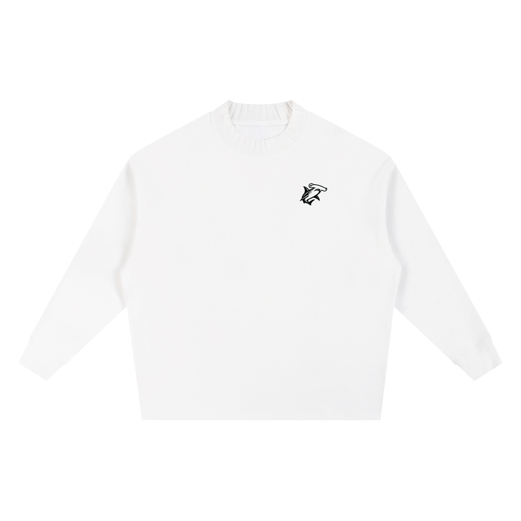 Knitted Round Neck Oversize Sweatshirt - SHARKY