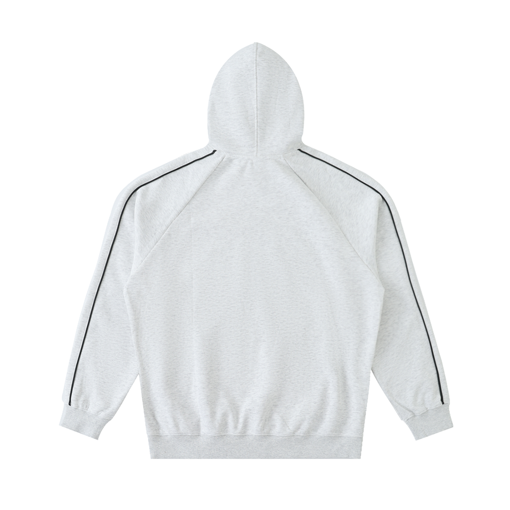Contrast Piping Raglan Hoodie - SHARKY