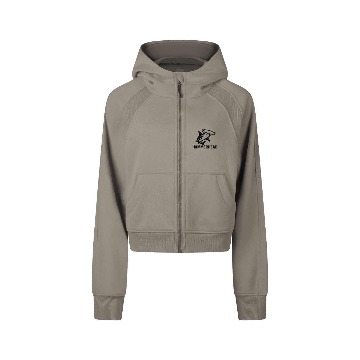 Women's Cropped Zip-Through Hoodie - SHARKY