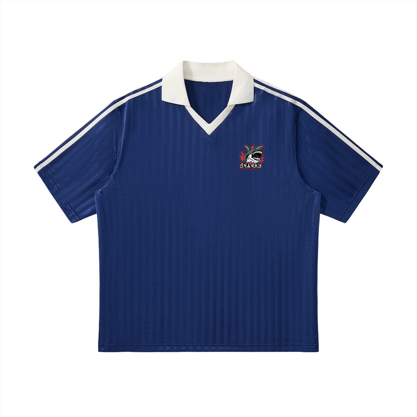 Contrast Collar Striped Soccer Jersey ODMPOD