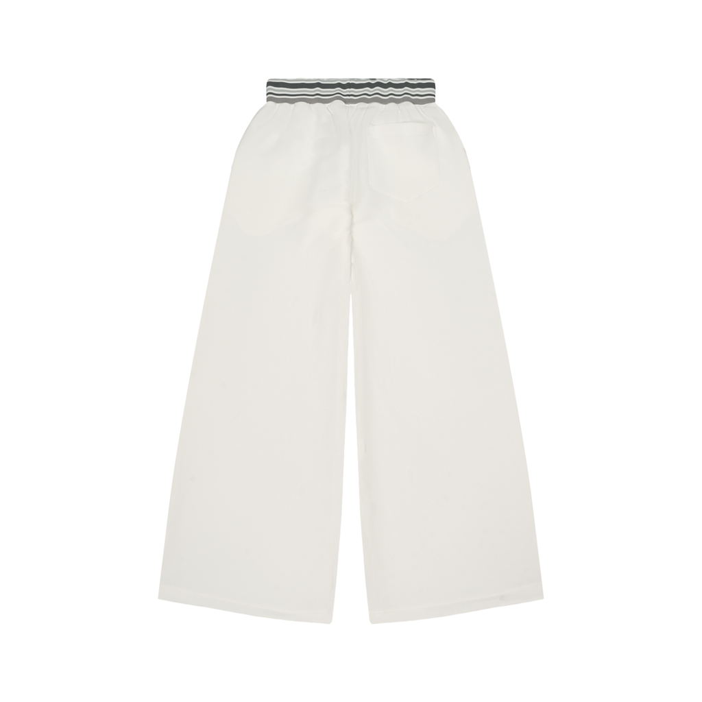 Striped Waist Wide Leg Pants ODMPOD