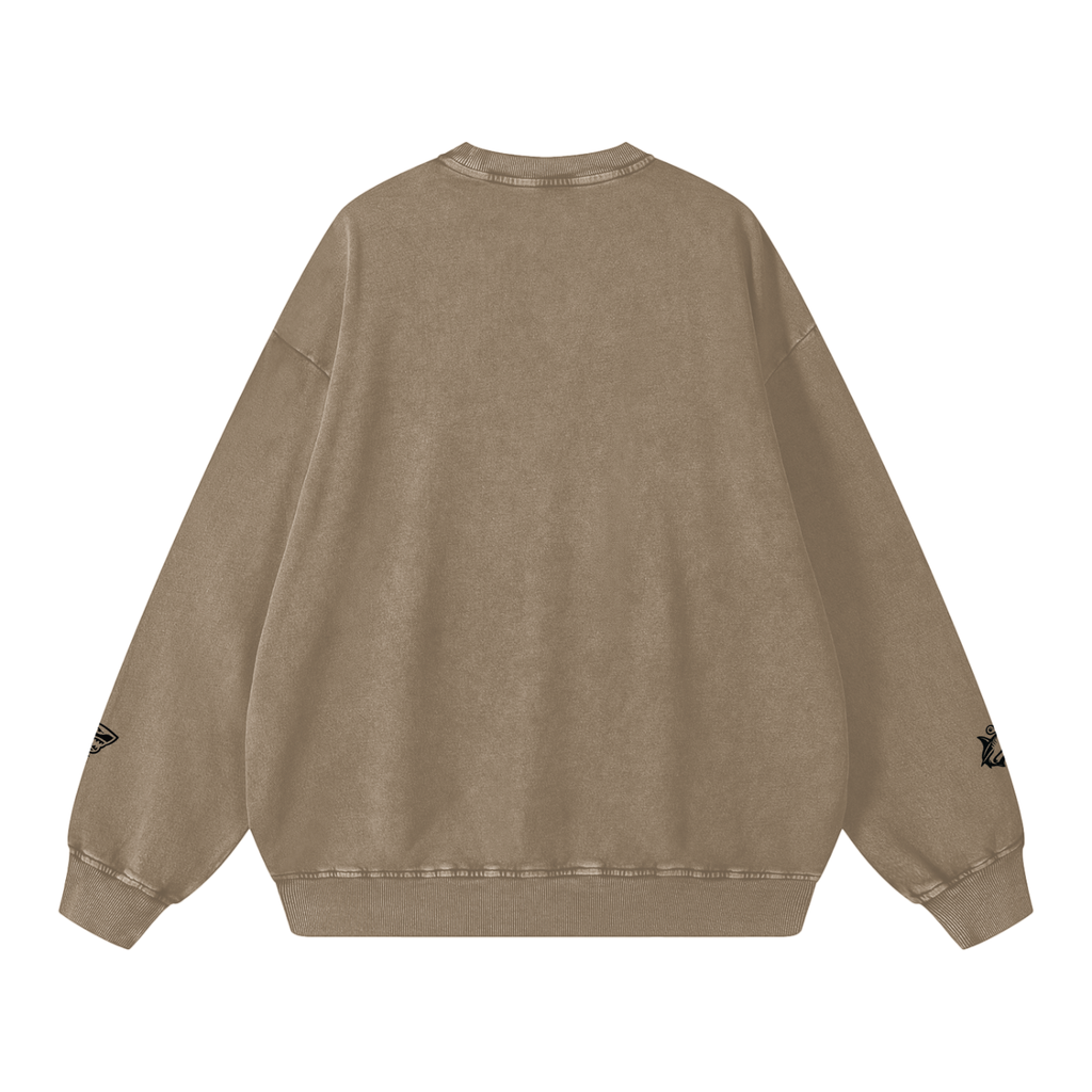 Snow Washed Oversized Sweatshirt - SHARKY