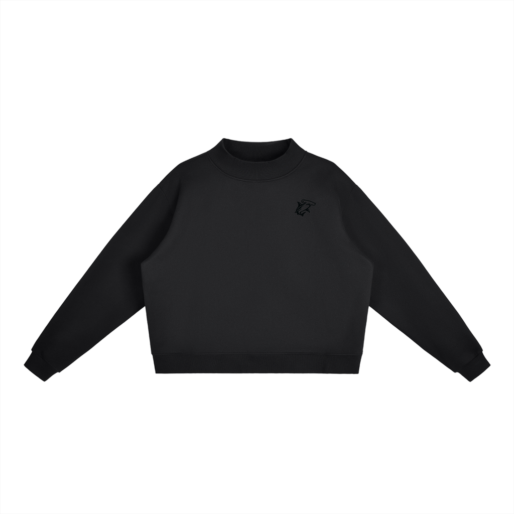 Essential Fleece Mid-Neck Crew Sweatshirt - SHARKY
