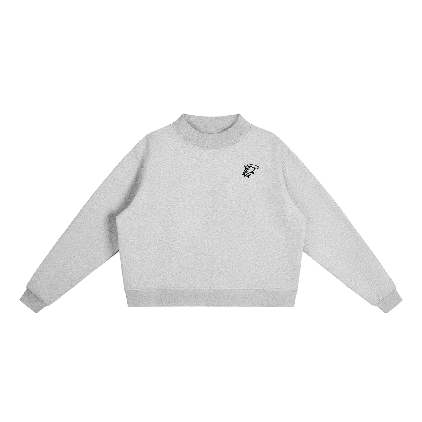 Essential Fleece Mid-Neck Crew Sweatshirt - SHARKY