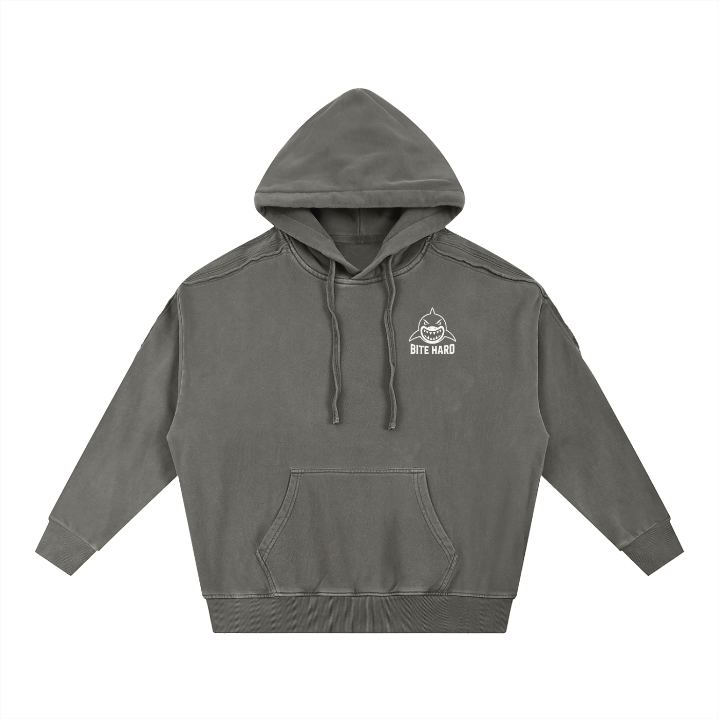 Snow Washed Tape Raw Edge Hoodie ODMPOD