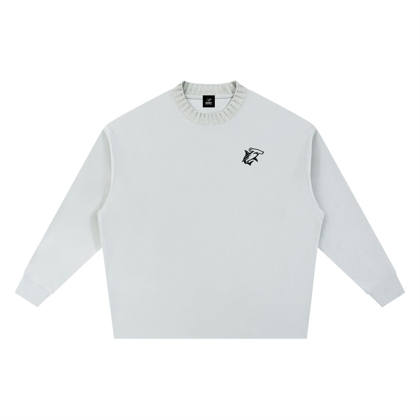 Knitted Round Neck Oversize Sweatshirt - SHARKY