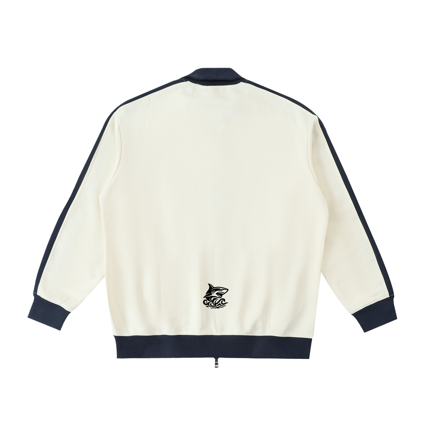 Contrast Trim Stand Collar Jacket - SHARKY