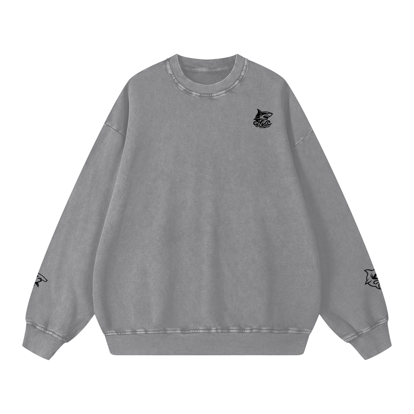 Snow Washed Oversized Sweatshirt - SHARKY