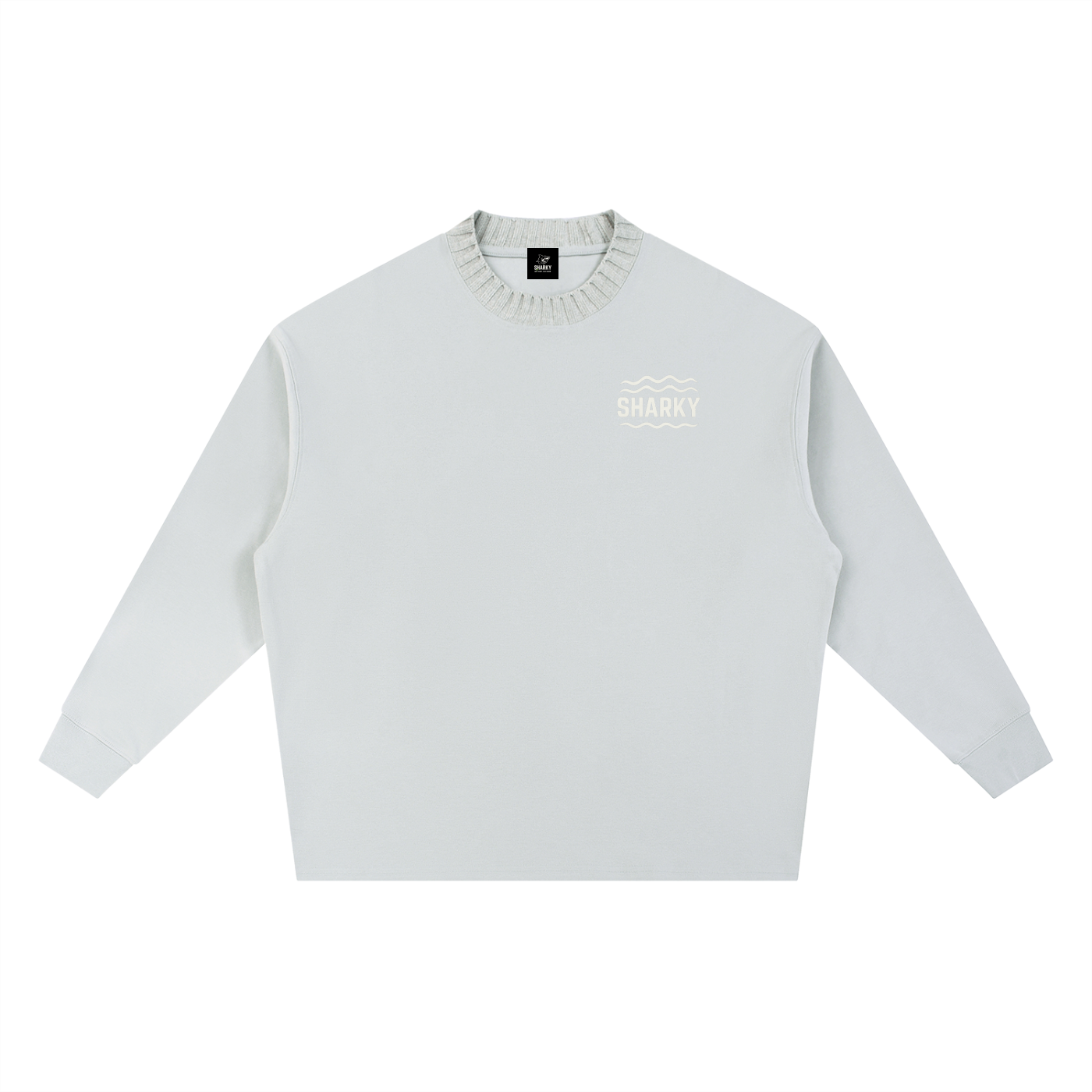 Knitted Round Neck Oversize Sweatshirt - SHARKY