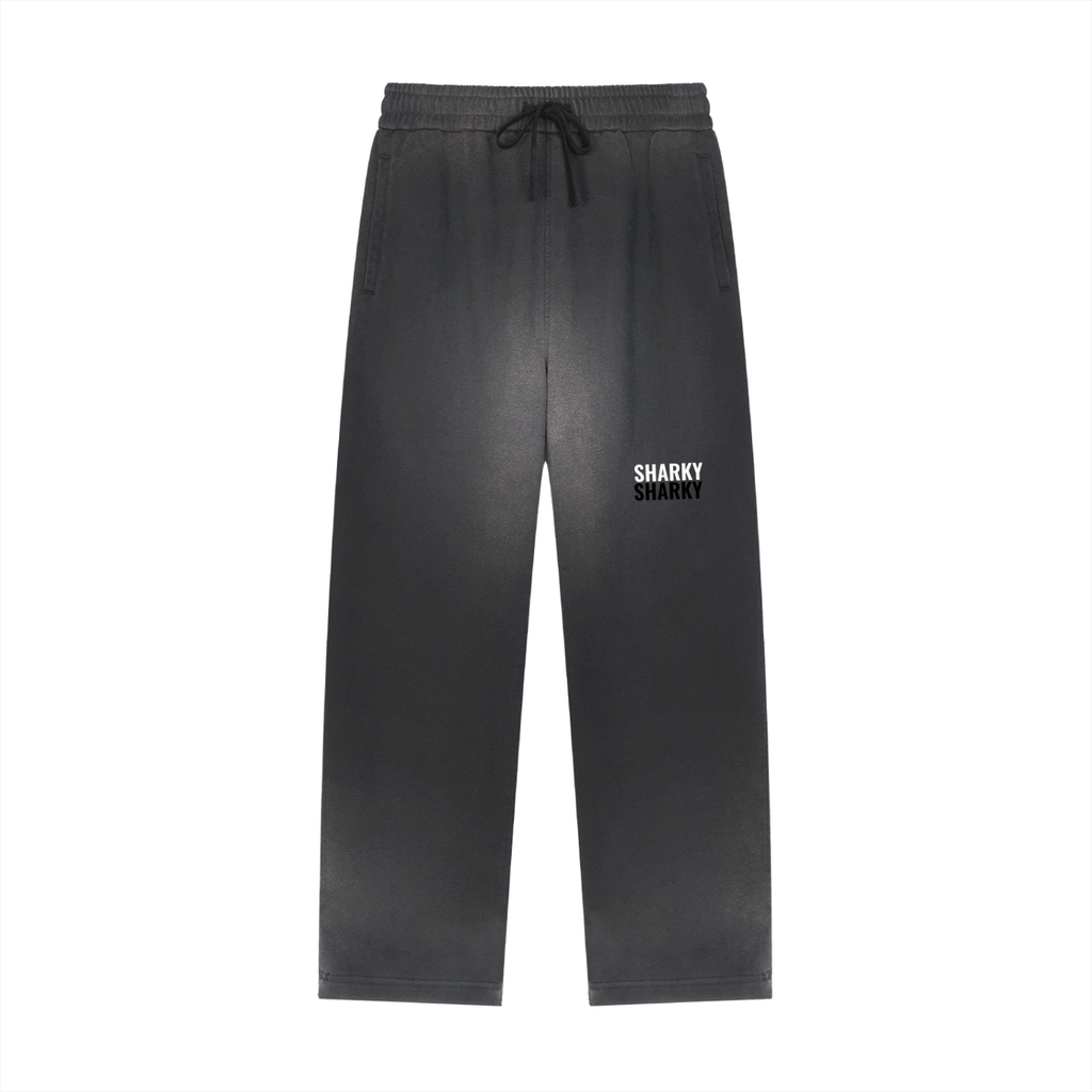Sun Fade Raw Edge Straight-Leg Sweatpants