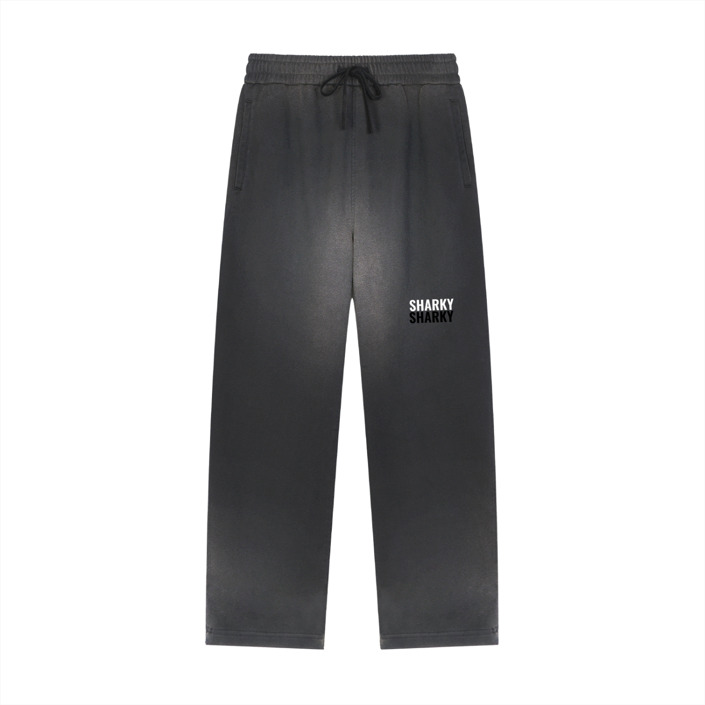 Sun Fade Raw Edge Straight-Leg Sweatpants