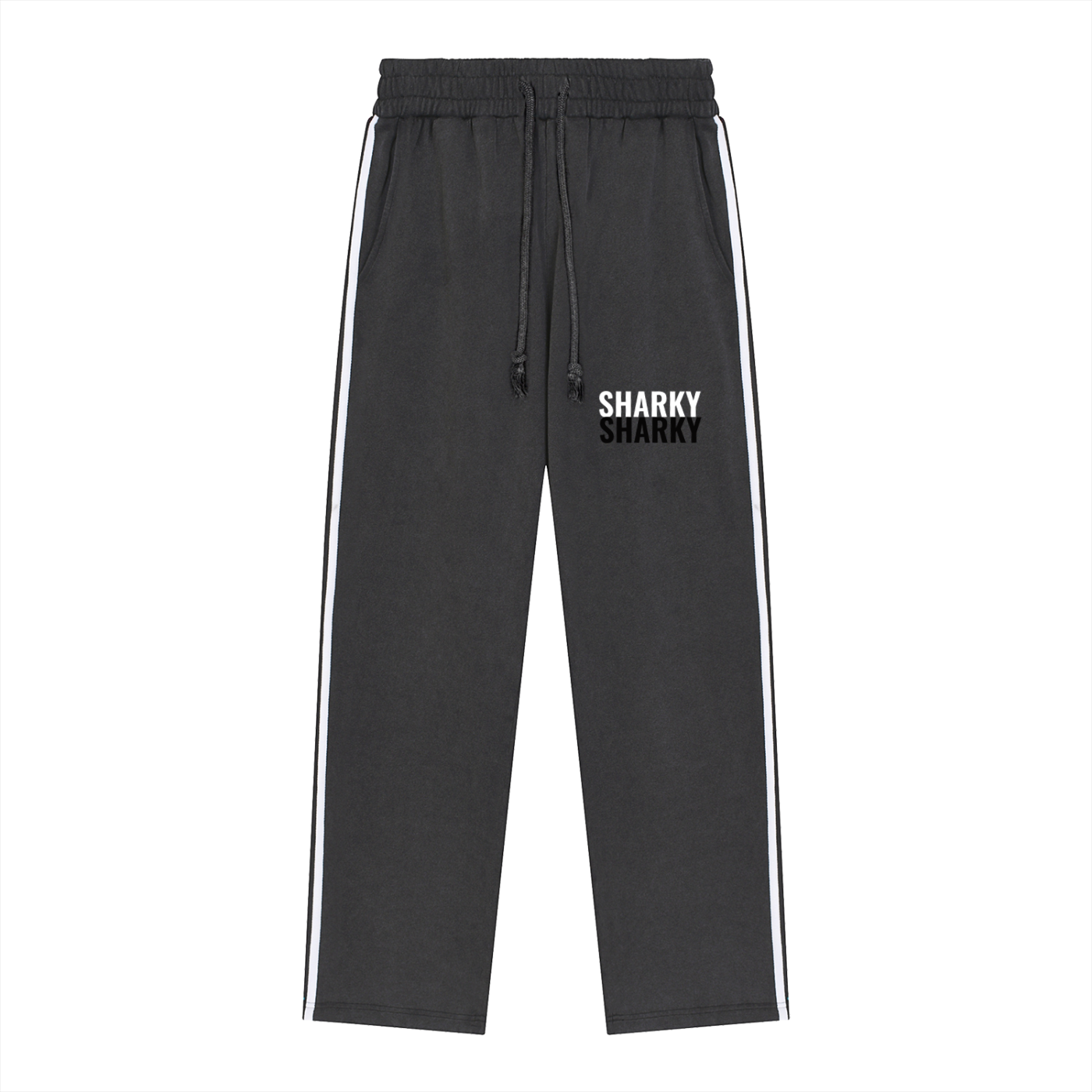Snow Washed Contrast Tape Sweatpants - SHARKY