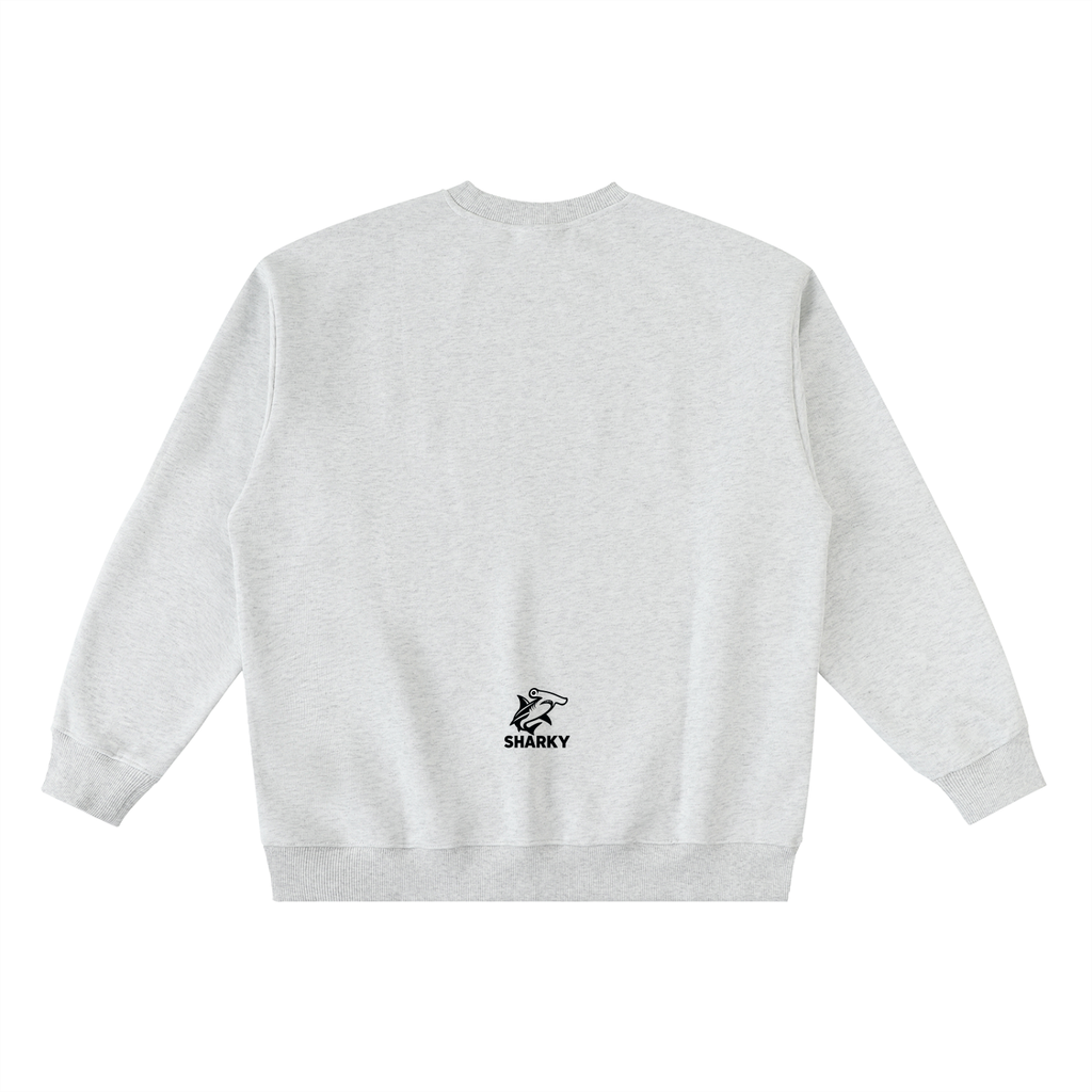 Oversized Crewneck Taped Sweatshirt - SHARKY