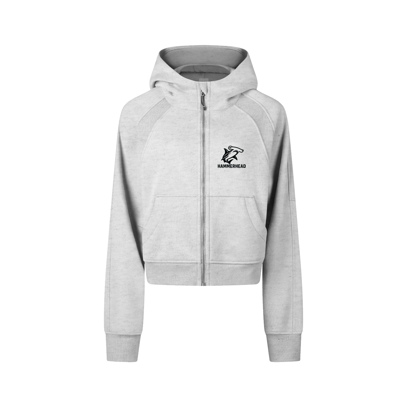 Women's Cropped Zip-Through Hoodie - SHARKY