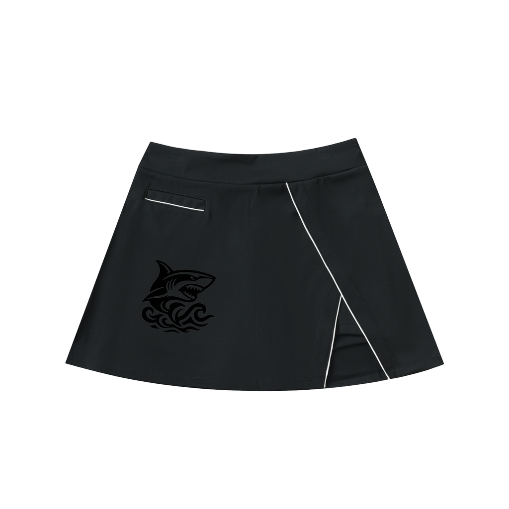 Women's High-Waist Pocketed A-Line Skirt - SHARKY