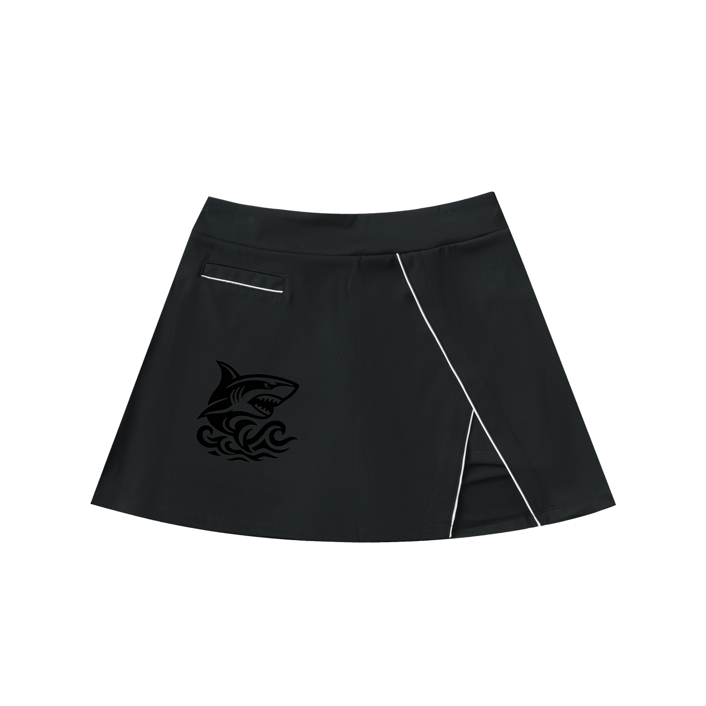 Women's High-Waist Pocketed A-Line Skirt - SHARKY