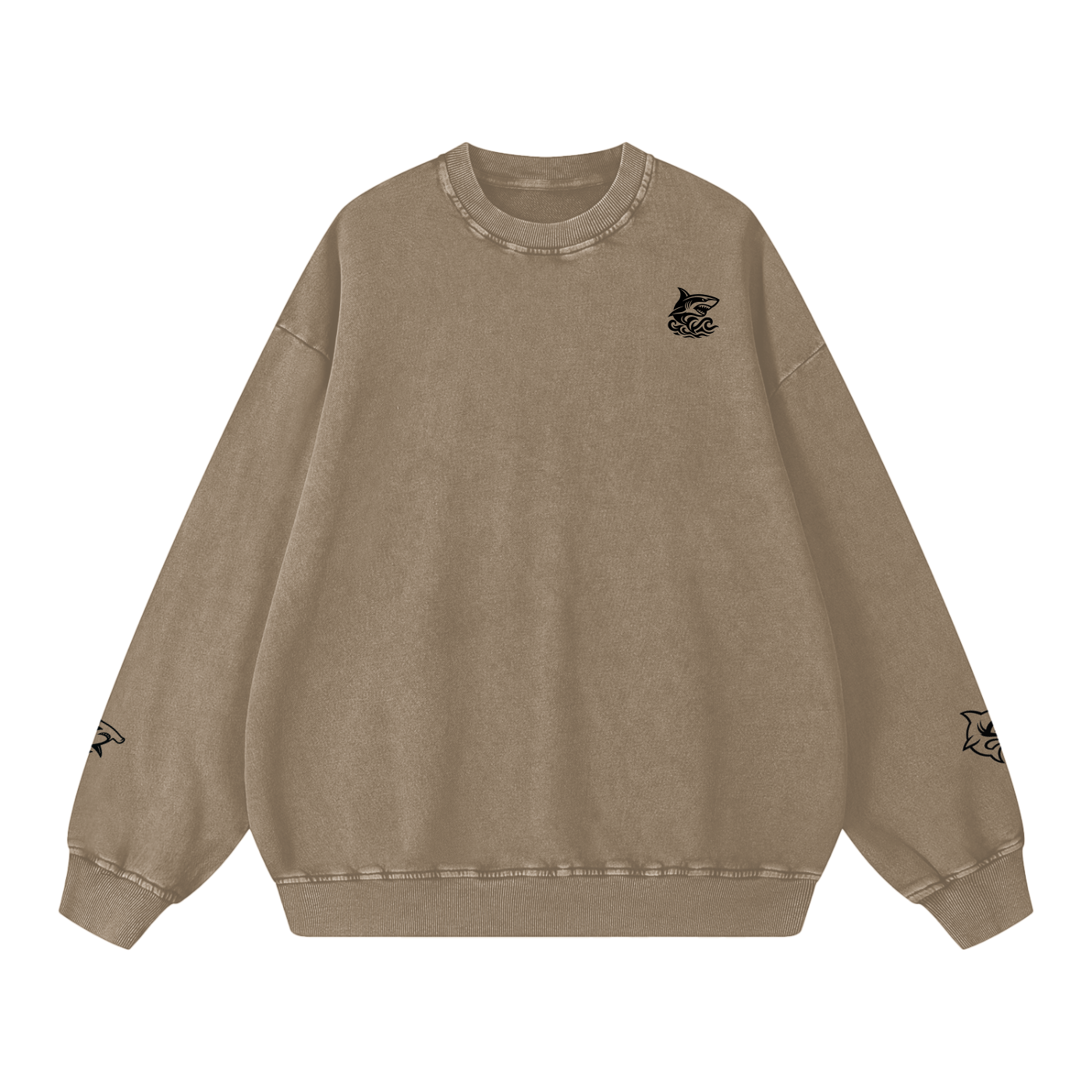 Snow Washed Oversized Sweatshirt - SHARKY