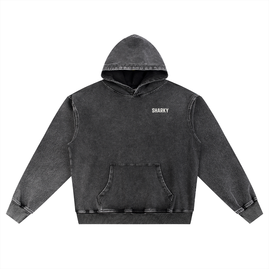 Snow Wash Oversized Hoodie - SHARKY