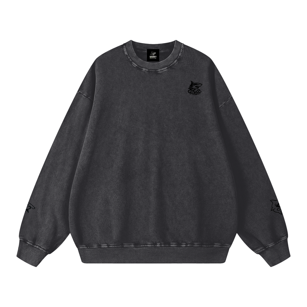 Snow Washed Oversized Sweatshirt - SHARKY