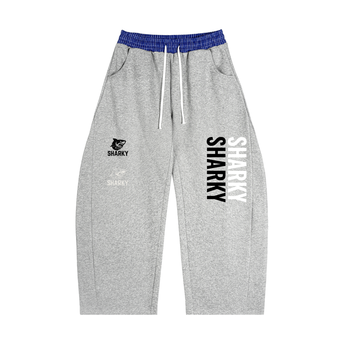 Plaid Waistband Barrel Sweatpants ODMPOD