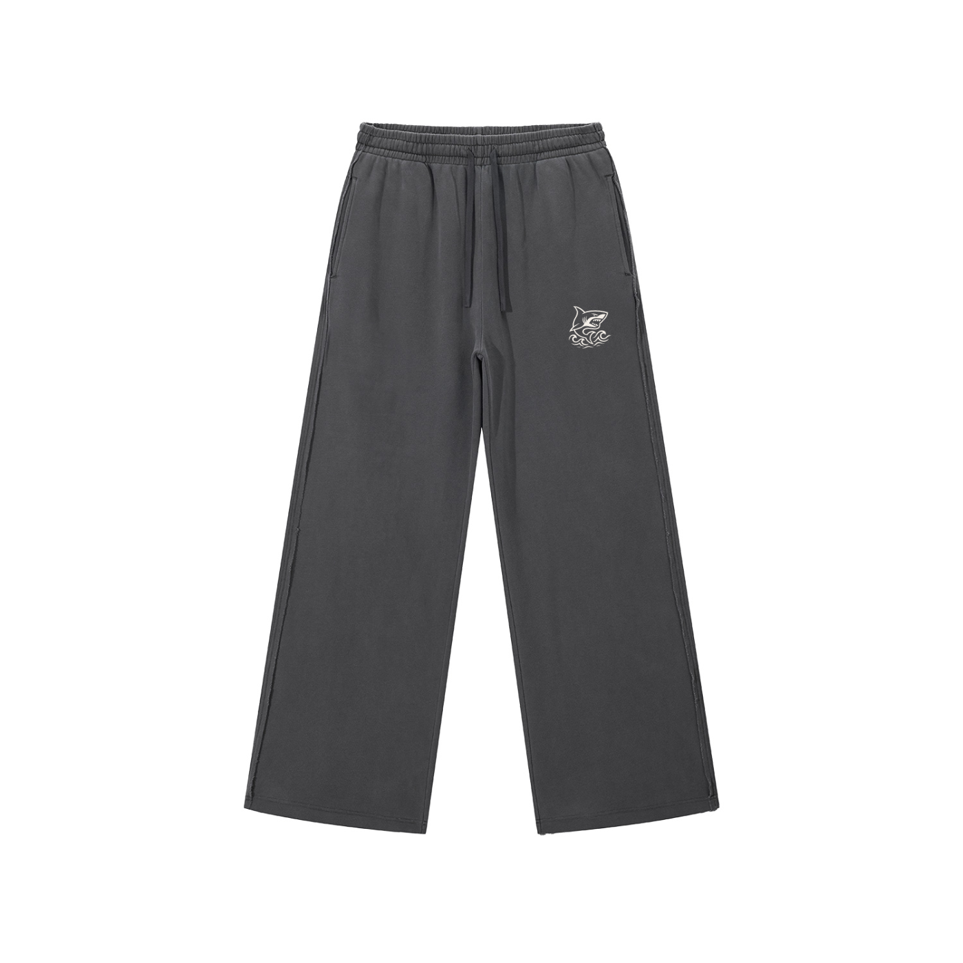 Snow Washed Raw Edge Sweatpants - SHARKY