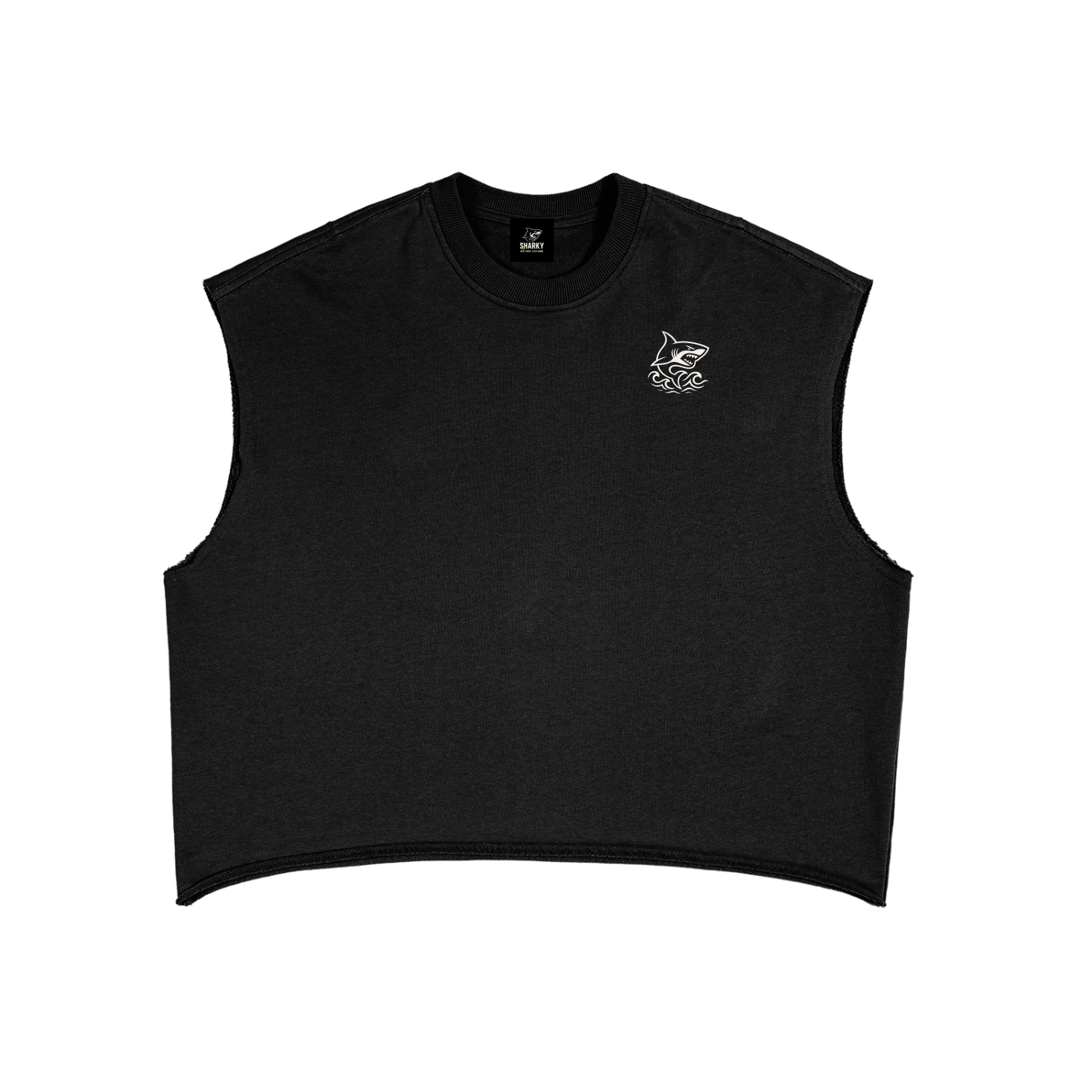 French Terry Boxy Tank Top - SHARKY